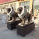 Marble Black Lion Statue in Pair