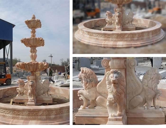 Large Marble Water Fountain detail