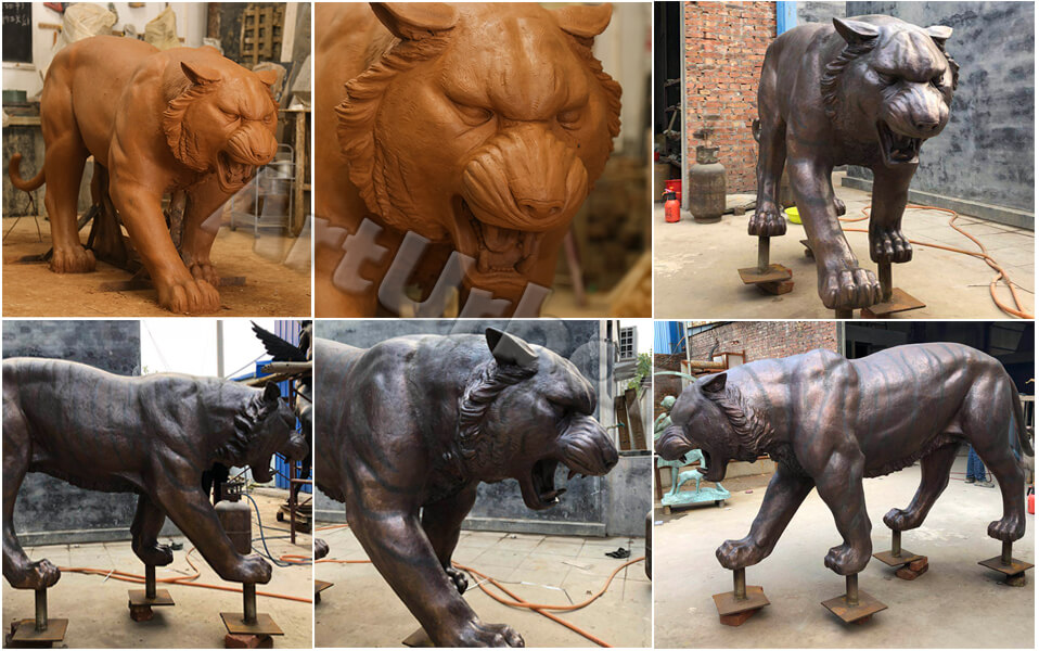Life Size Bronze Tiger Statue