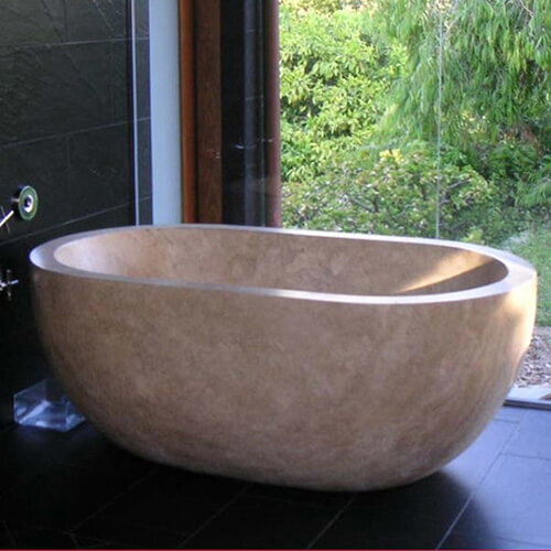 Travertine Bathtub,Marble Freestanding Tub for Sale