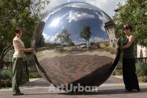 Mirror Polishing Stainless Steel Sphere Sculpture