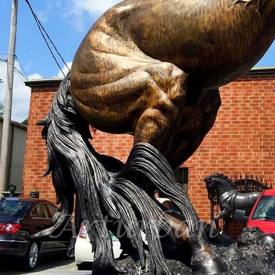 Rearing Horse Statue