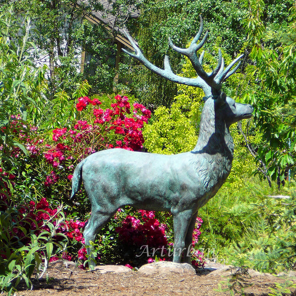 Garden Ornaments Small Deer Stag Bronze Sculptures