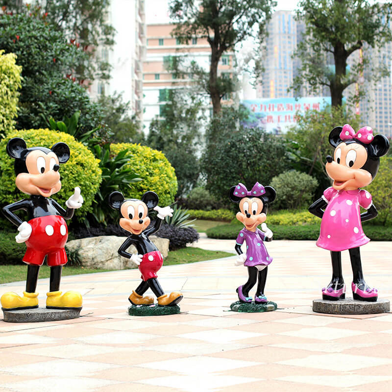 mickey and minnie statues