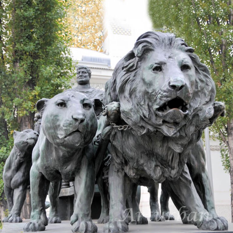 Outdoor Lion Statues for Sale, Bronze Lion Family