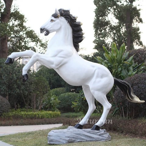 rearing horse statue