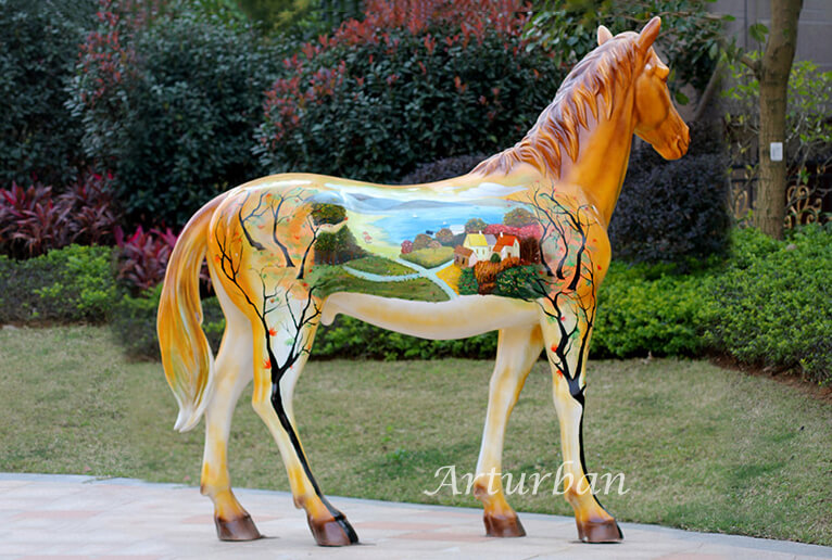 Full Size Fiberglass Horse