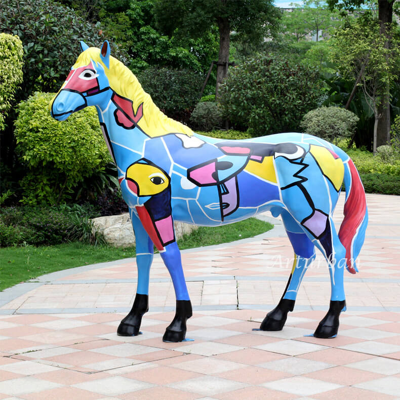 colorful horse statue