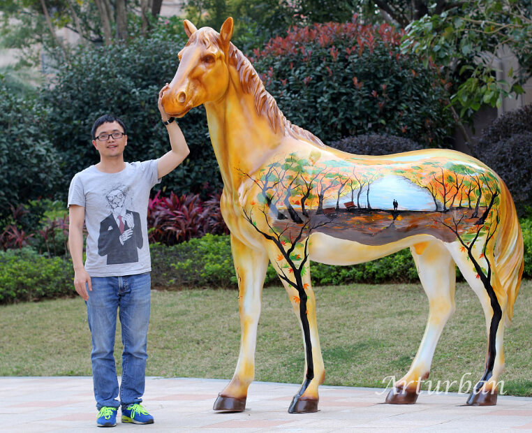 Full Size Fiberglass Horse
