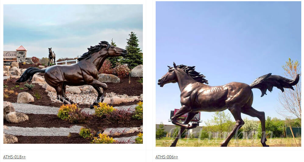 running horse sculpture