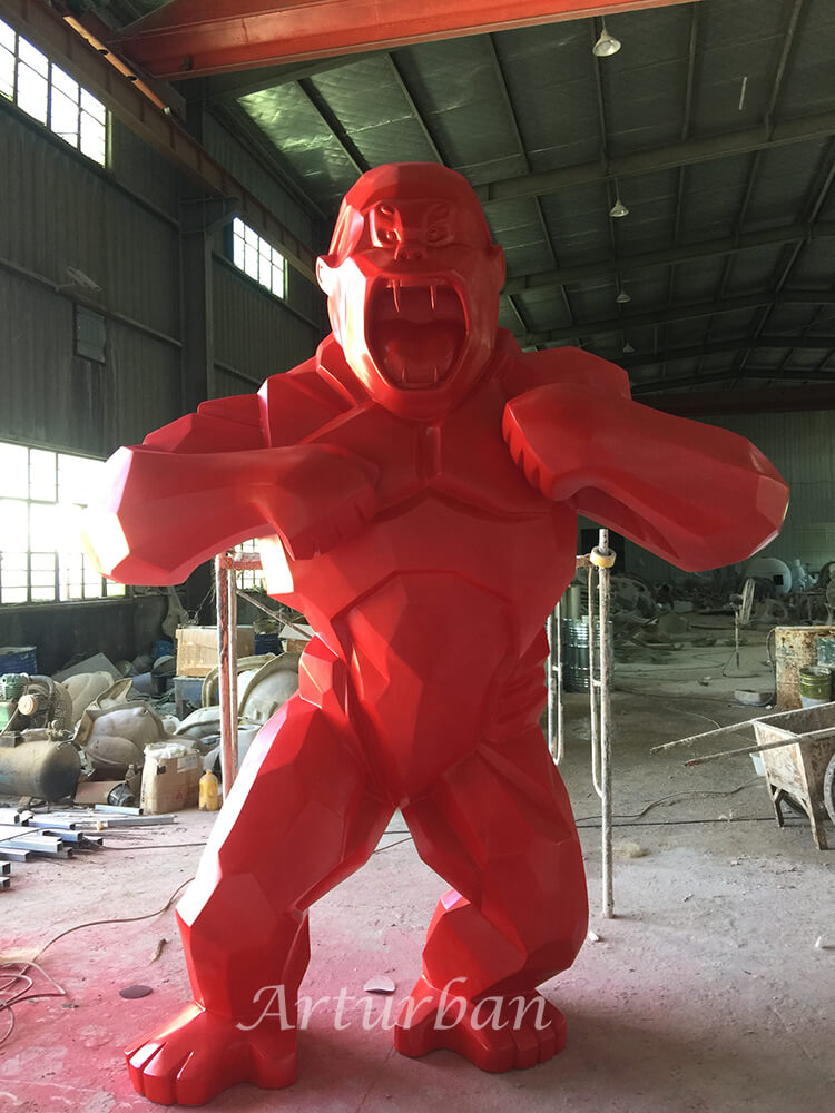gorilla sculpture in factory