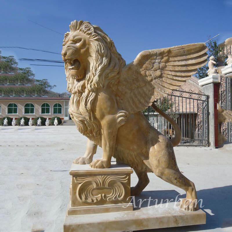 winged lion statue for sale