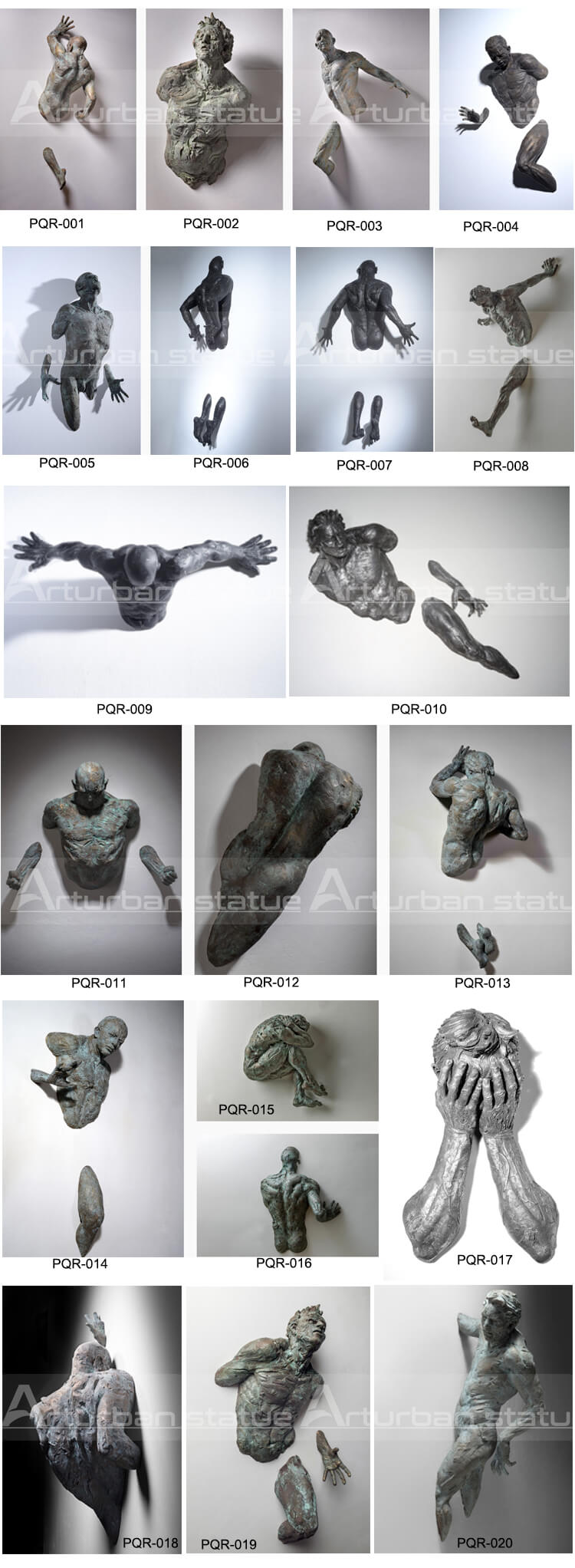 serial Abstract Nude Man Sculpture