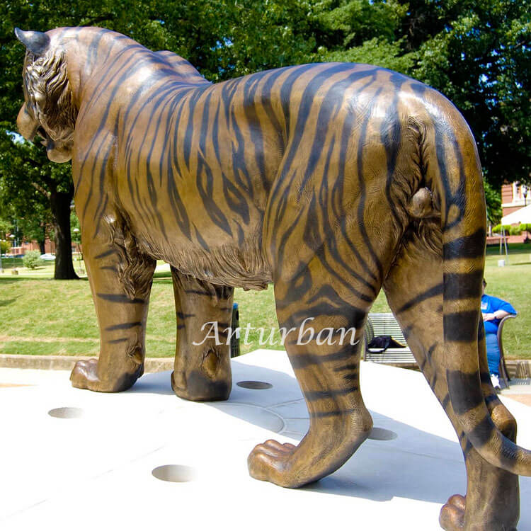 back of large tiger statue