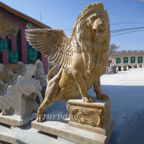 winged lion statue for sale