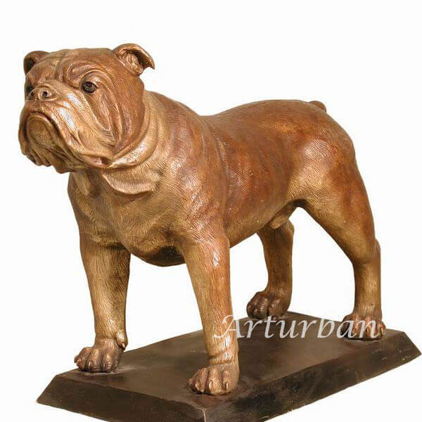 Bulldog Garden Statue