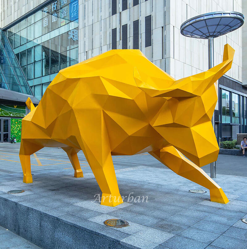 abstract bull sculpture