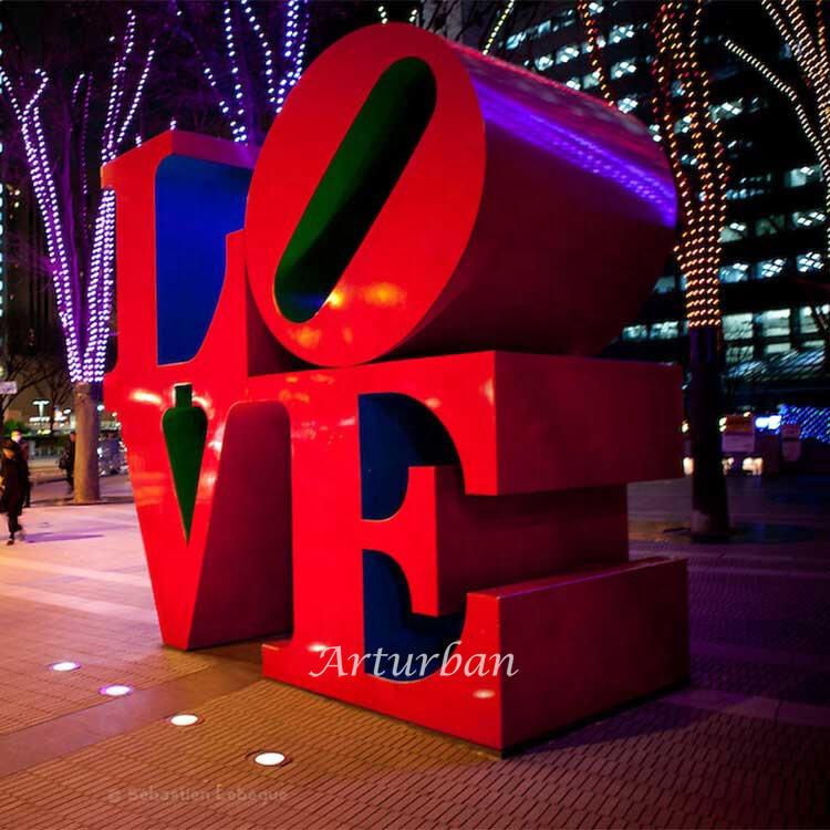 stainless steel love statue