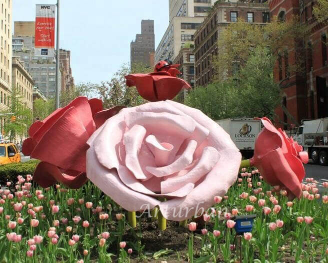 large flower sculpture