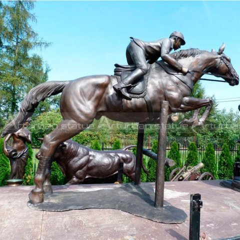 horse racing sculpture