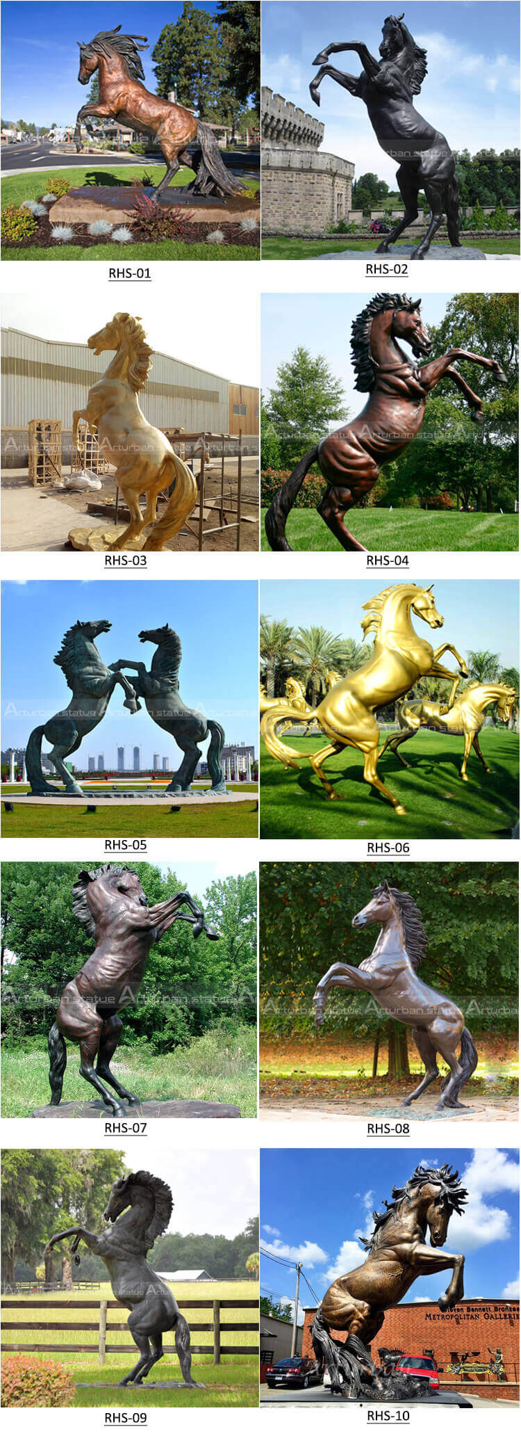 Jumping Horse Sculpture