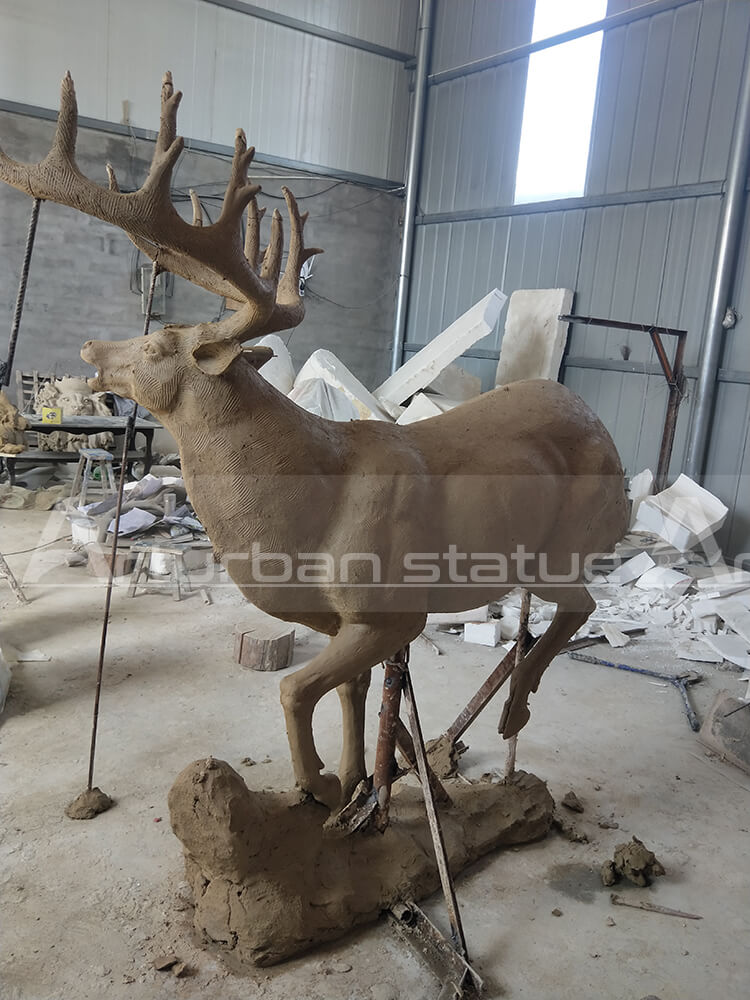 bronze elk statue