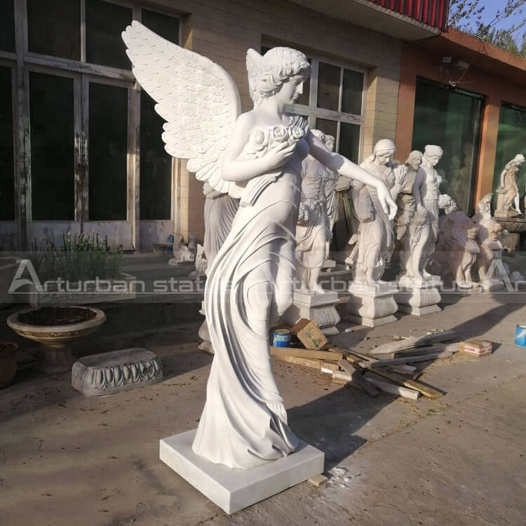 left side of angel outdoor garden statue