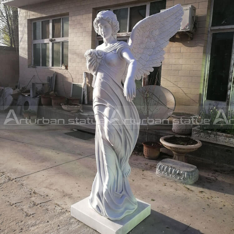 right side of angel outdoor garden statue