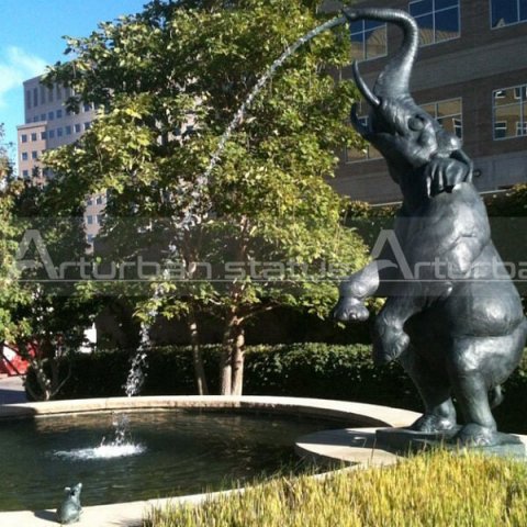 large bronze elephant fountain