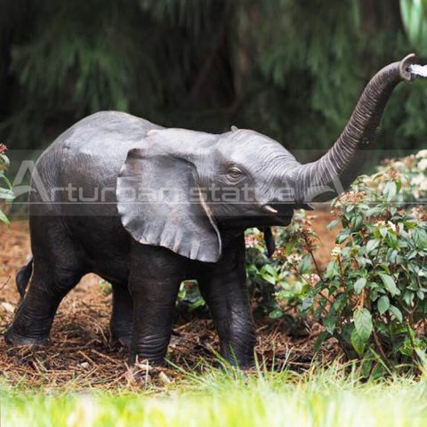 large bronze elephant fountain