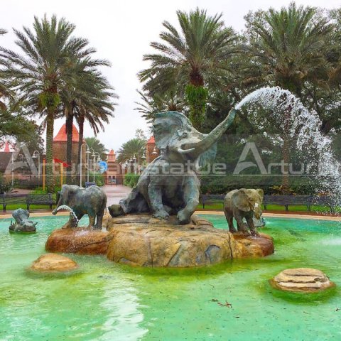 large bronze elephant fountain