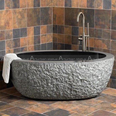 freestanding stone bathtub