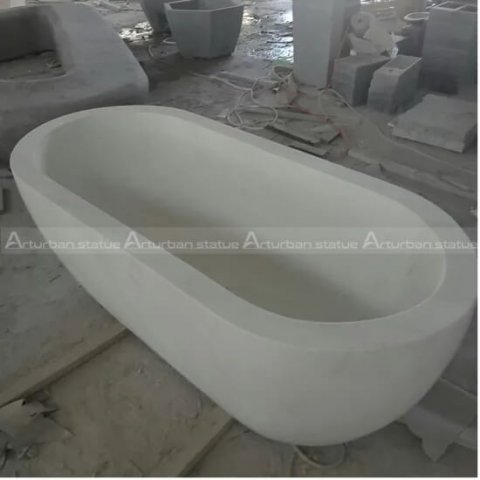freestanding marble bathtub