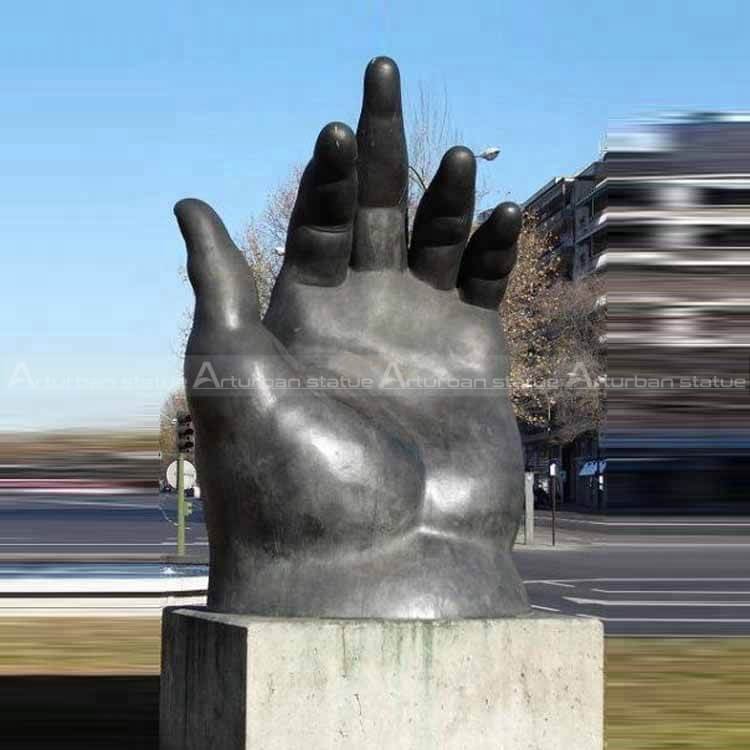 bronze hand sculpture