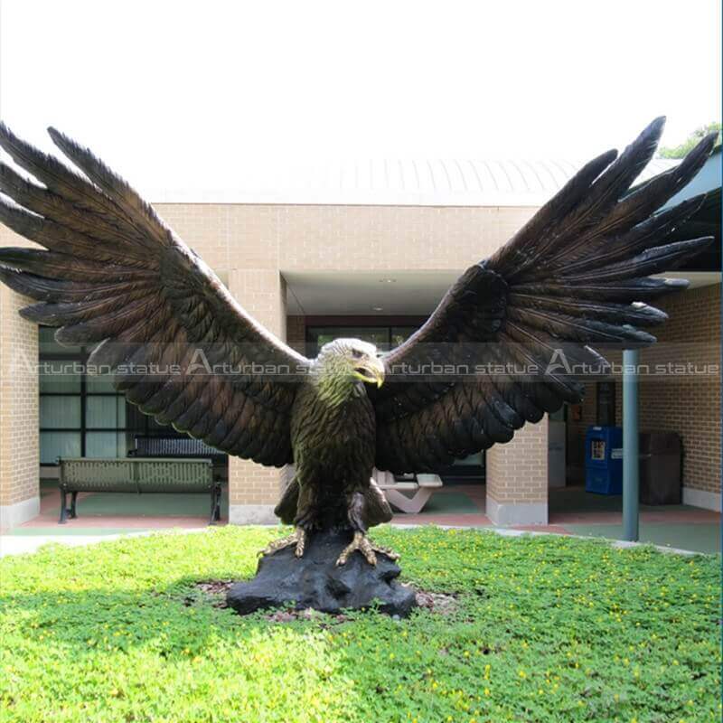 Bronze Large Garden Eagle Sculpture