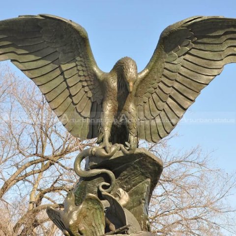large bronze eagle statue