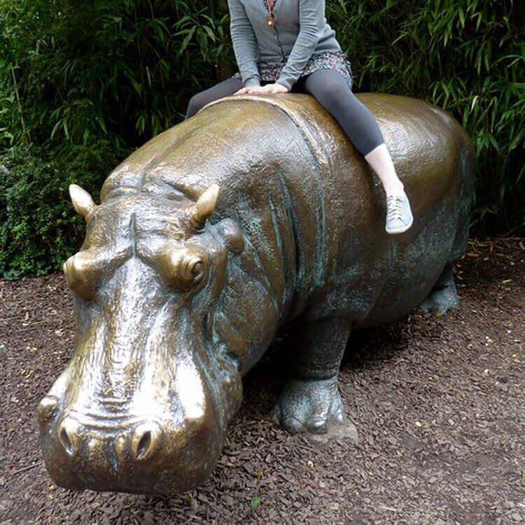 Hippopotamus Garden Statue