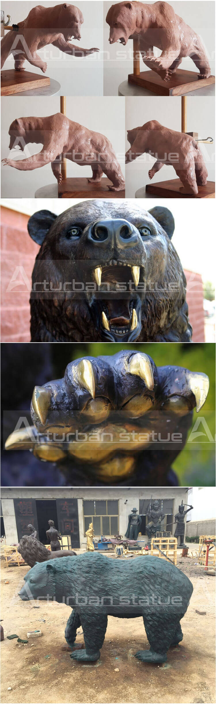 project-cases of bear statue