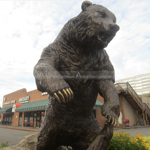 Bear lawn statue