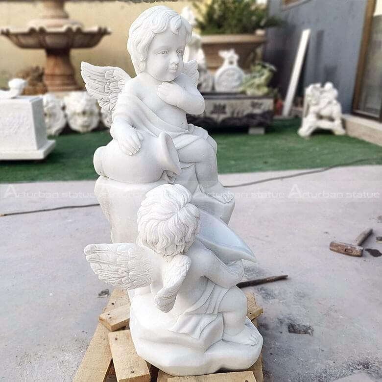 cherub angel statue left side