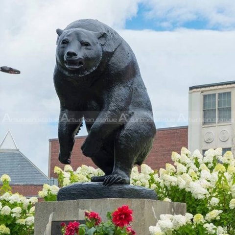 Bear bronze sculpture