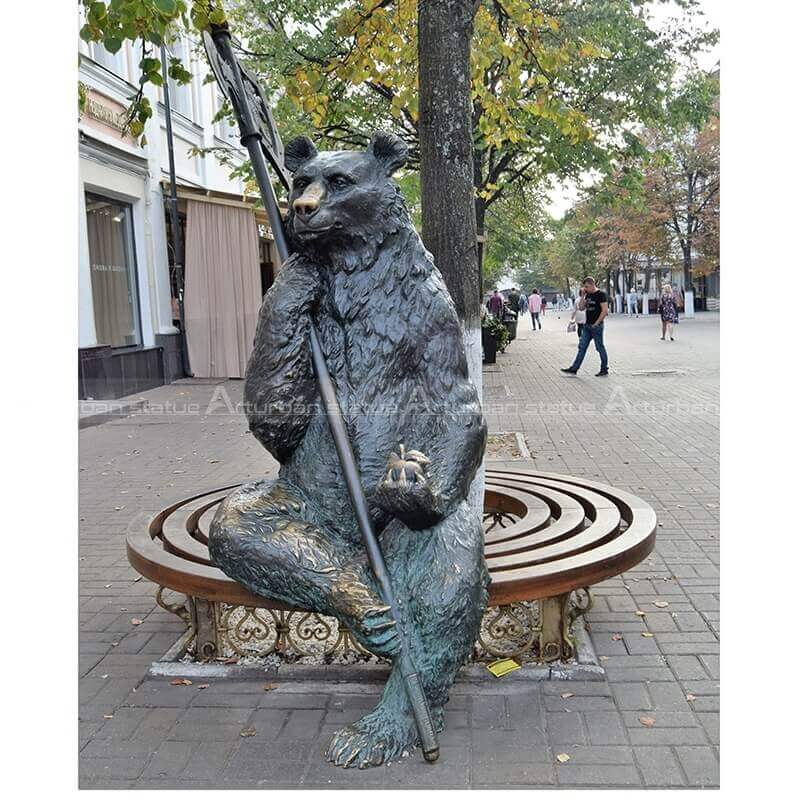 Metal Bear Statue