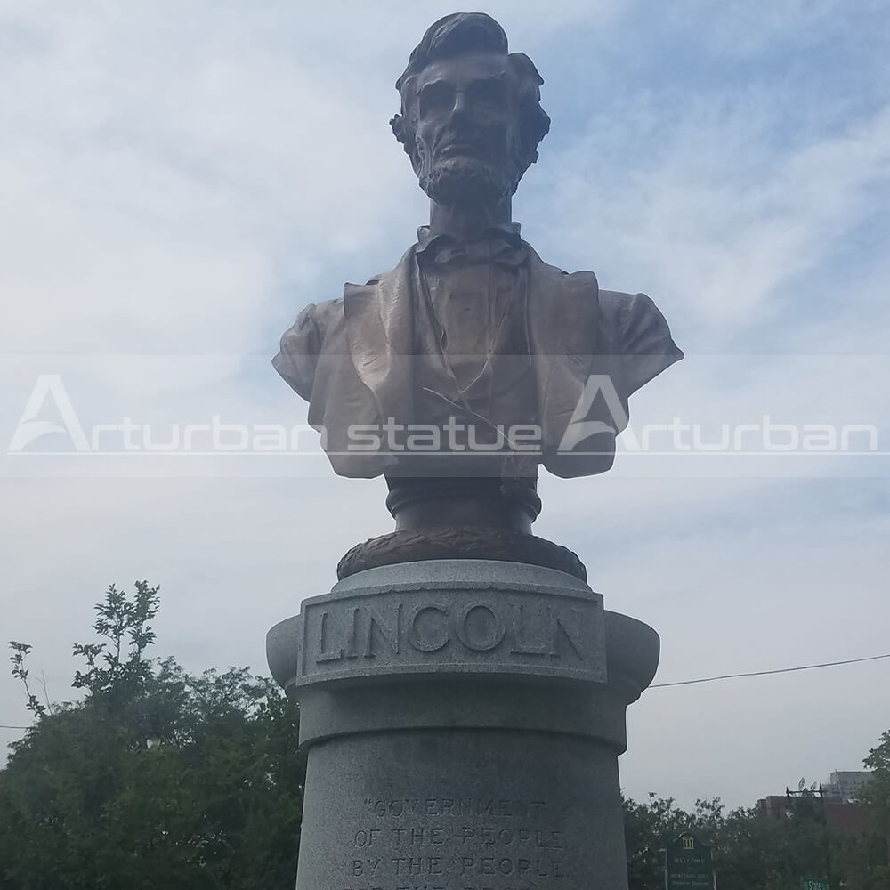 Abraham Lincoln memorial statue with piiler pillar underneath