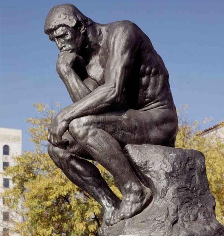 Famous Statue of Man Thinking