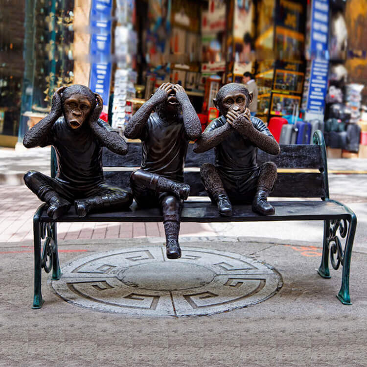 Three Monkeys Statues