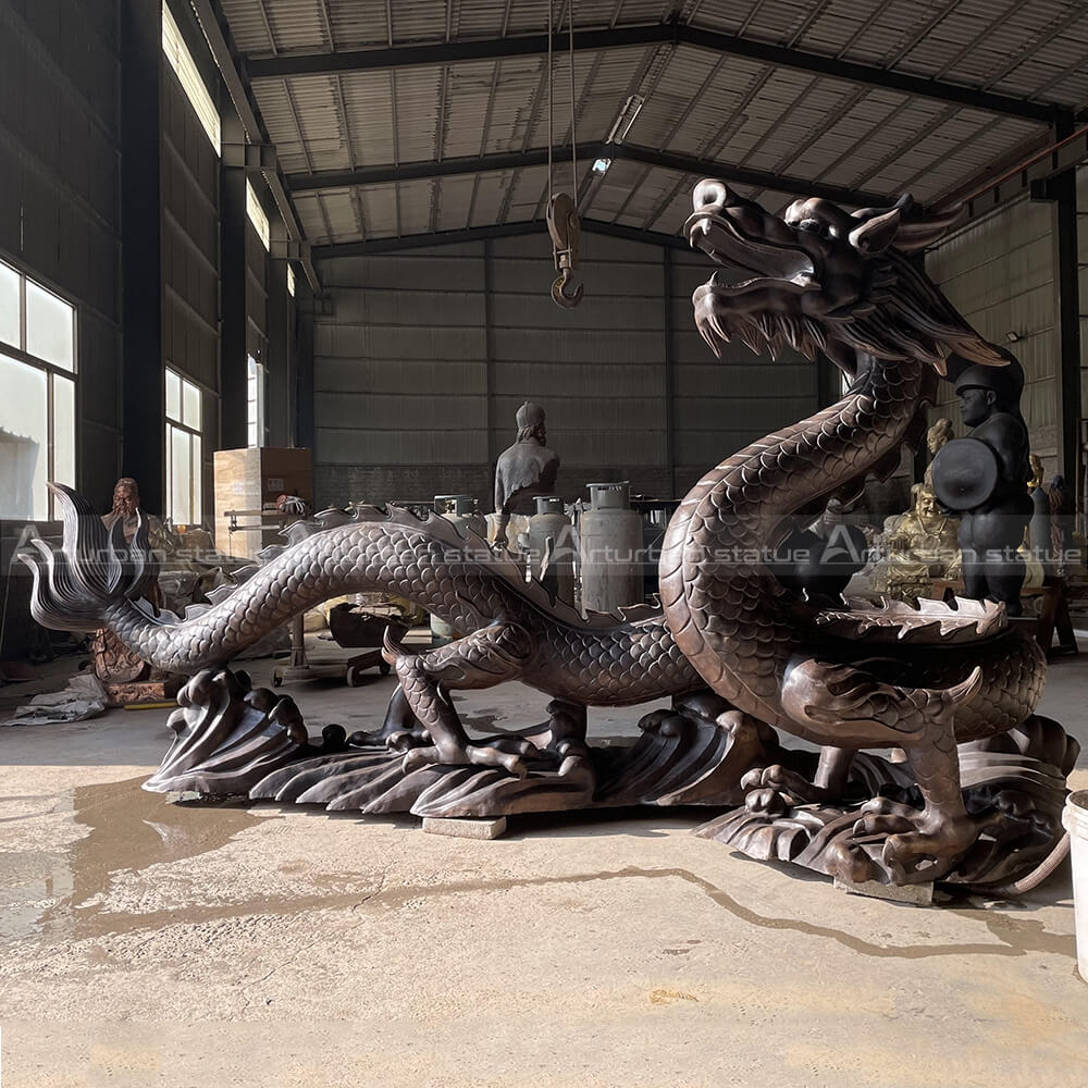 Outdoor Decoration Chinese Dragon Statue Water Fountain Large