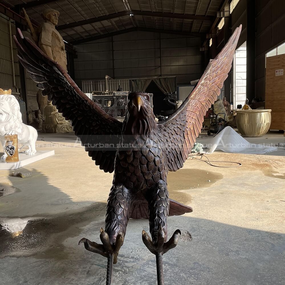 bronze eagle sculpture