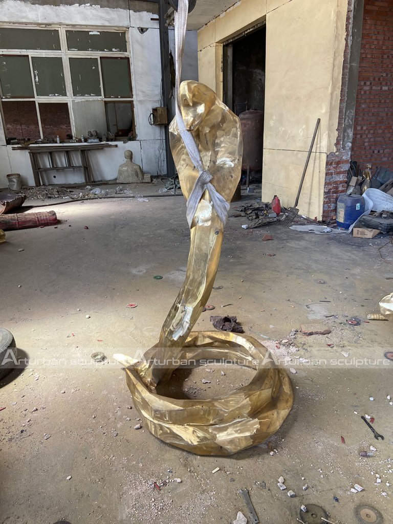 brass snake statue