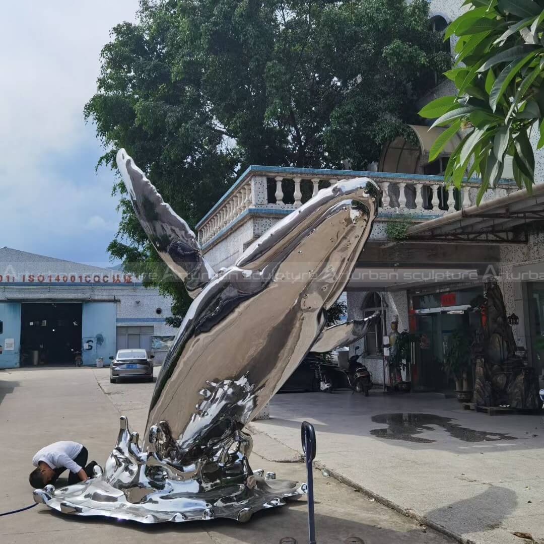 stainles steel large dolphin statues for sale