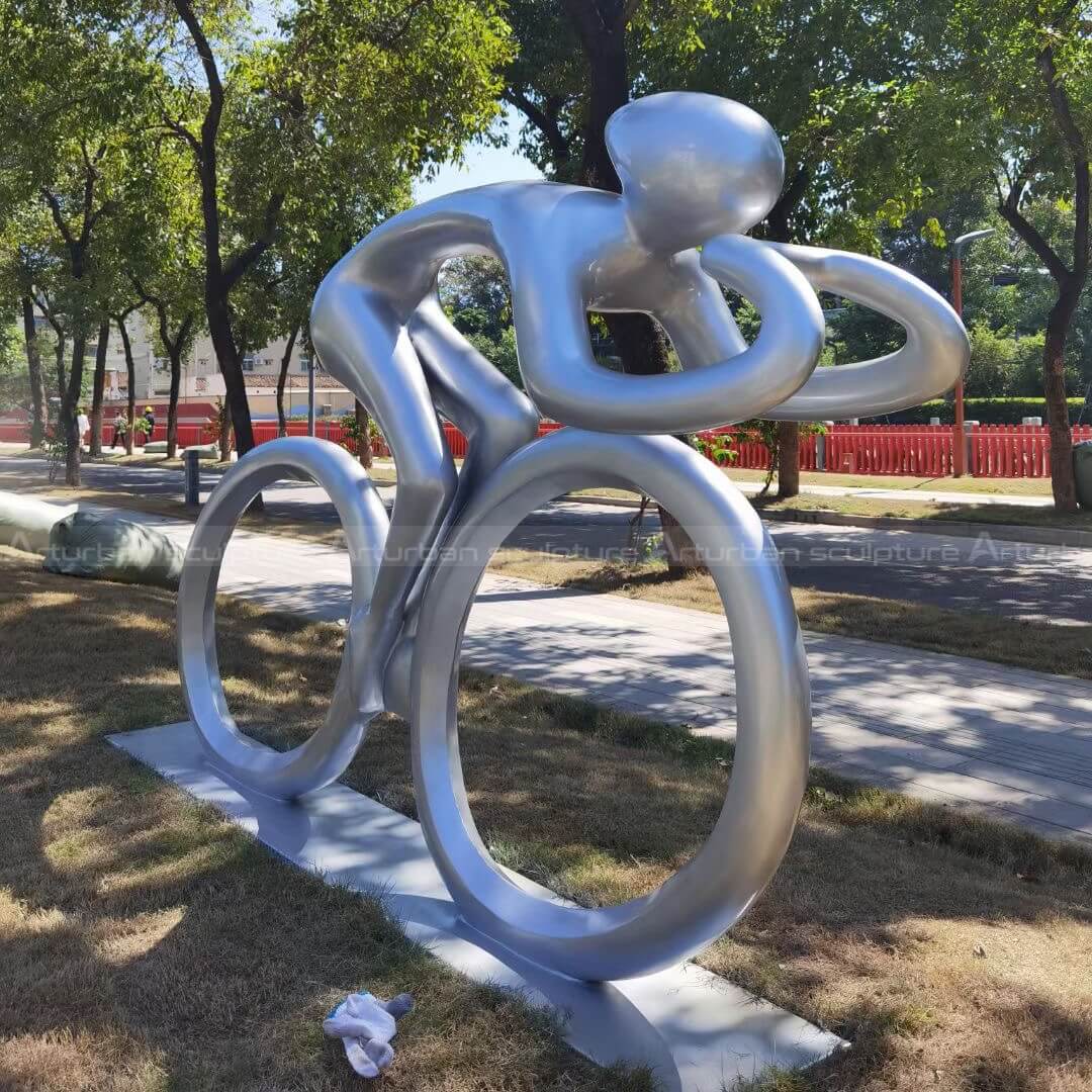 metal bike sculpture